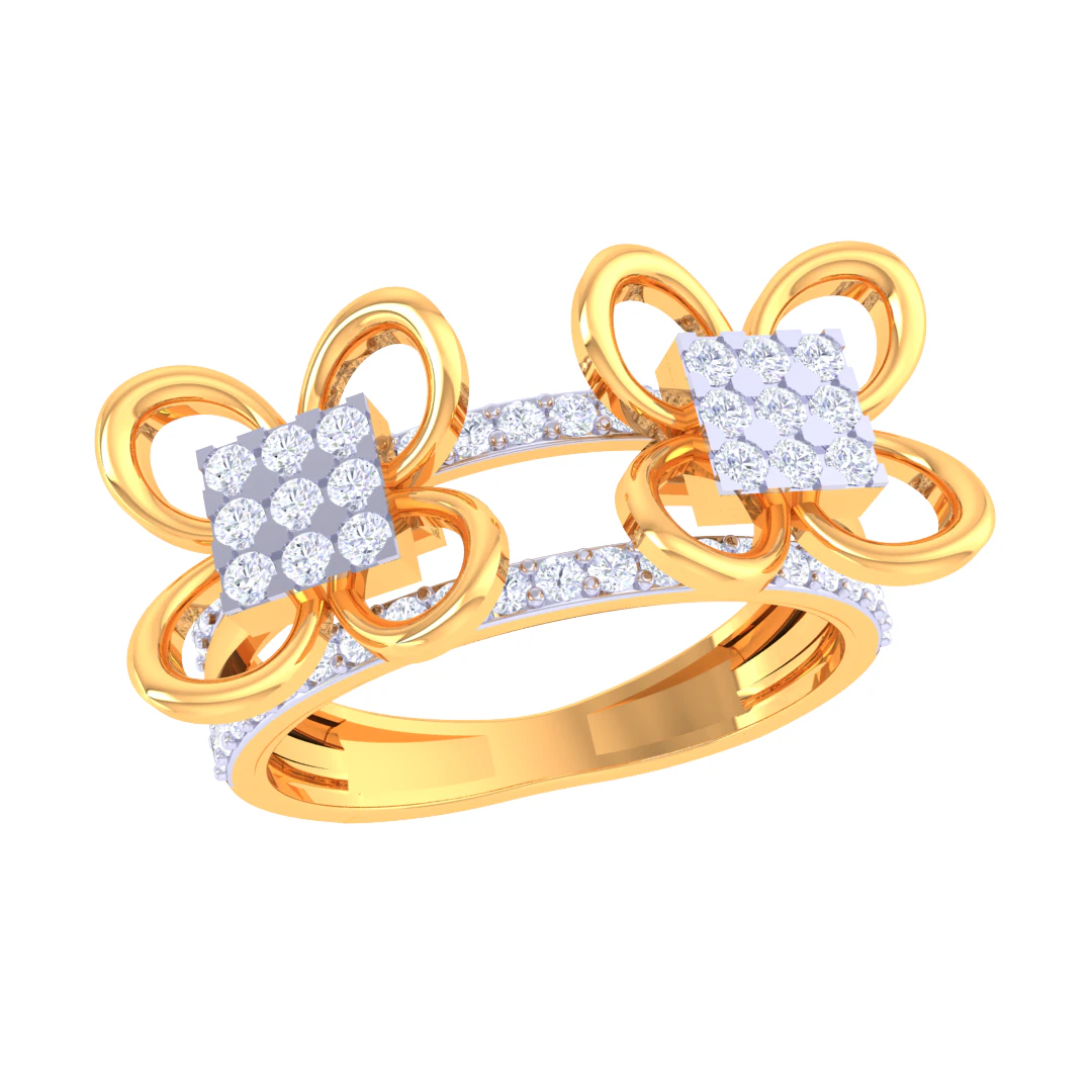 Printable 3D jewelry model of Lady diamond ring 3D Model .c4d .max .obj .3ds .fbx .stl .blend 