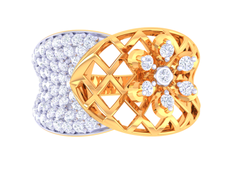 Printable 3D jewelry model of Lady diamond ring 3D Model