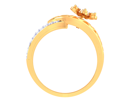 Printable 3D jewelry model of Lady diamond ring 3D Model