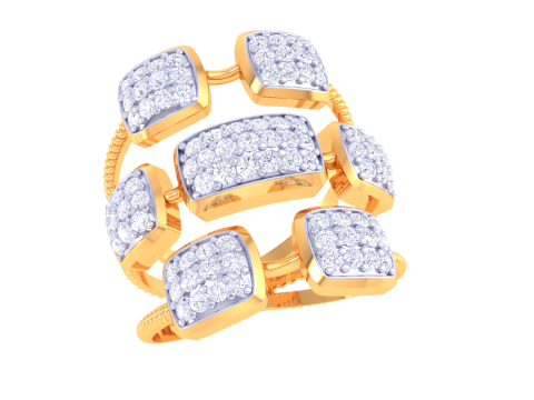 Printable 3D jewelry model of Lady diamond ring 3D Model