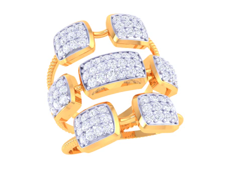 Printable 3D jewelry model of Lady diamond ring 3D Model