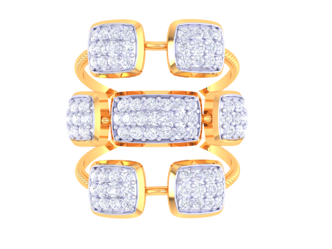 Printable 3D jewelry model of Lady diamond ring 3D 모델