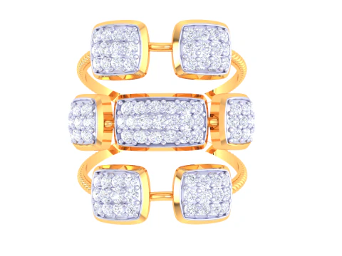 Printable 3D jewelry model of Lady diamond ring 3D Model