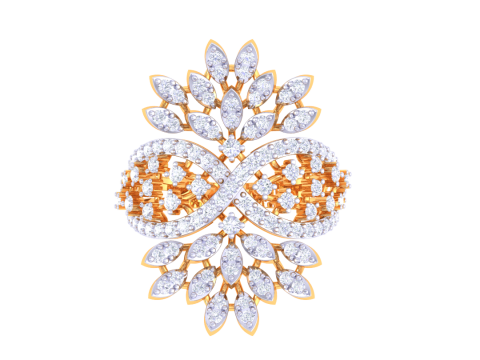 Printable 3D jewelry model of Lady diamond ring 3D Модель