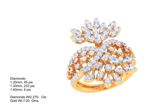 Printable 3D jewelry model of Lady diamond ring 3D Модель