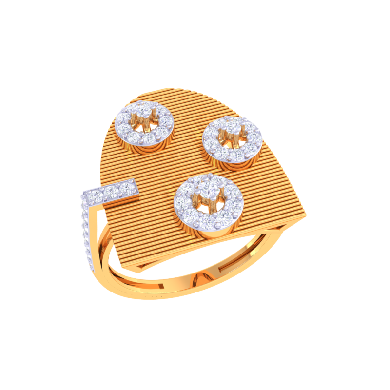 Printable 3D jewelry model of Lady diamond ring 3Dモデル .c4d .max .obj .3ds .fbx .stl .blend