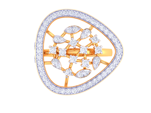 Printable 3D jewelry model of Lady diamond ring 3D Model