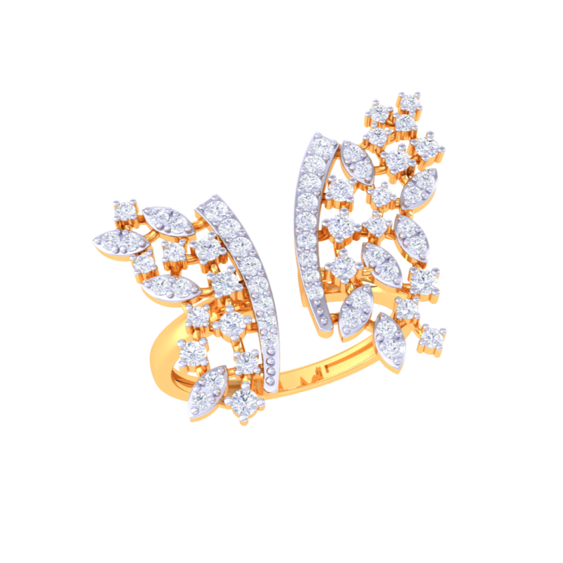 Printable 3D jewelry model of Lady diamond ring Modèle 3D .c4d .max .obj .3ds .fbx .stl .blend 