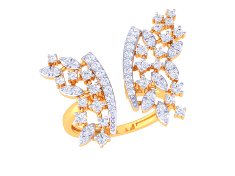 Printable 3D jewelry model of Lady diamond ring 3D Model