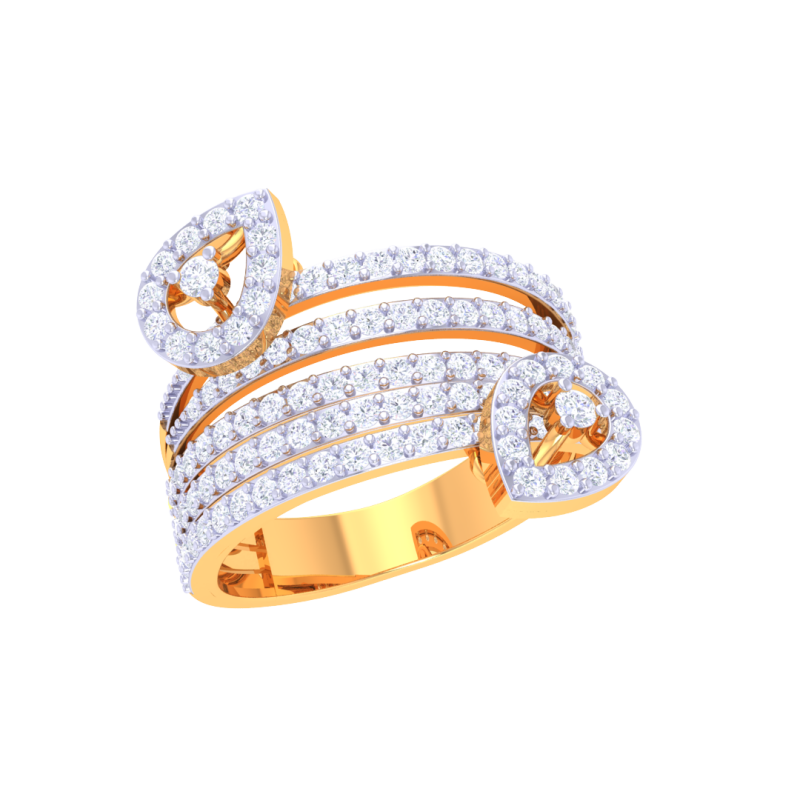 Printable 3D jewelry model of Lady diamond ring Modelo 3D .c4d .max .obj .3ds .fbx .stl .blend