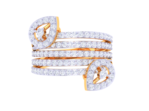 Printable 3D jewelry model of Lady diamond ring Modelo 3D