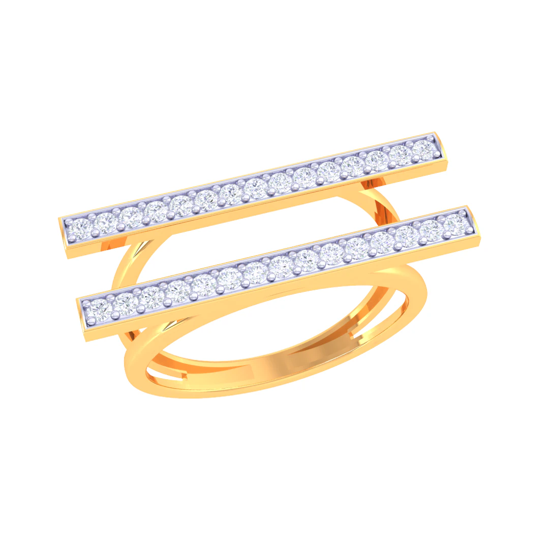 Printable 3D jewelry model of Lady diamond ring 3D Model .c4d .max .obj .3ds .fbx .stl .blend