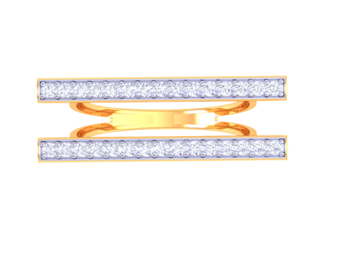 Printable 3D jewelry model of Lady diamond ring Modello 3D