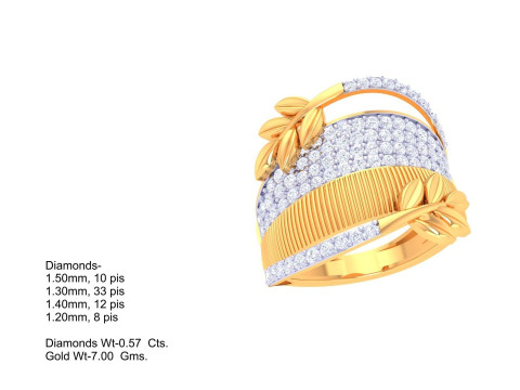 Printable 3D jewelry model of Lady diamond ring Model 3D