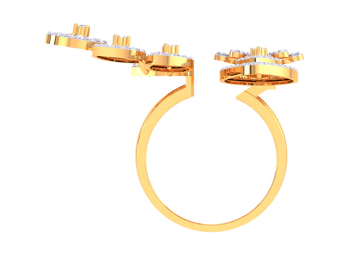 Printable 3D jewelry model of Lady diamond ring 3D Model