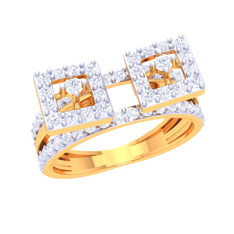 Printable 3D jewelry model of Lady diamond ring Modelo 3D .c4d .max .obj .3ds .fbx .stl .blend