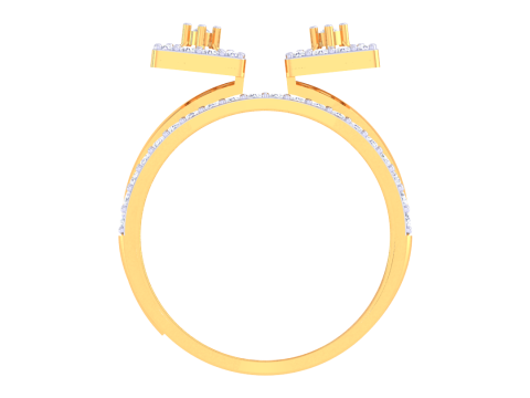 Printable 3D jewelry model of Lady diamond ring Modelo 3D
