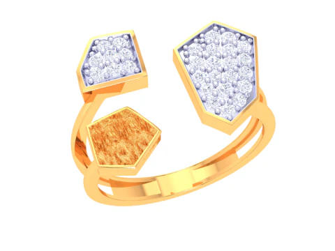 Printable 3D jewelry model of Lady diamond ring 3D Model