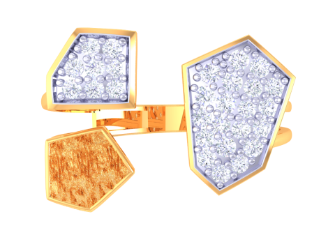 Printable 3D jewelry model of Lady diamond ring Modelo 3D