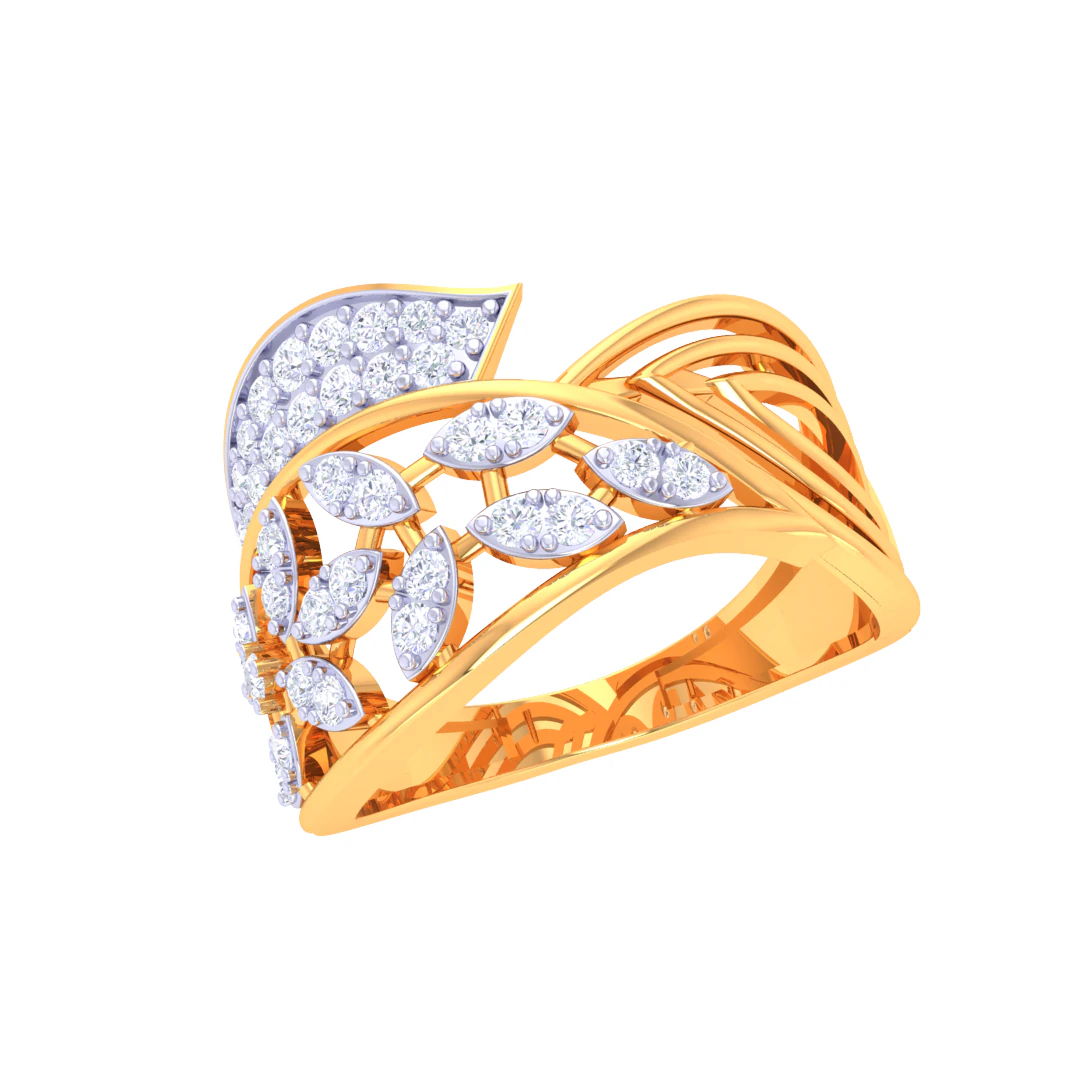 Printable 3D jewelry model of Lady diamond ring 3D Model .c4d .max .obj .3ds .fbx .stl .blend 