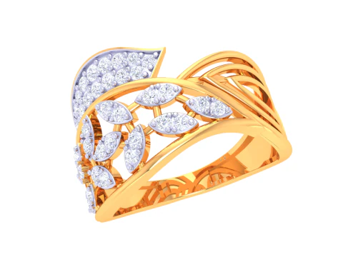 Printable 3D jewelry model of Lady diamond ring 3D Model