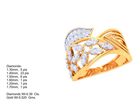 Printable 3D jewelry model of Lady diamond ring 3D Model