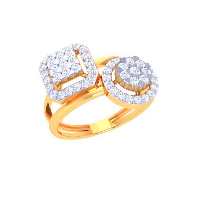 Printable 3D jewelry model of Lady diamond ring Modelo 3D .c4d .max .obj .3ds .fbx .stl .blend