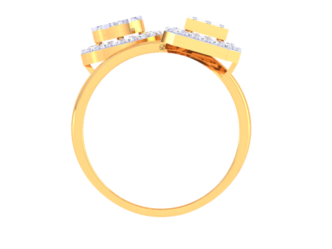 Printable 3D jewelry model of Lady diamond ring Modelo 3D