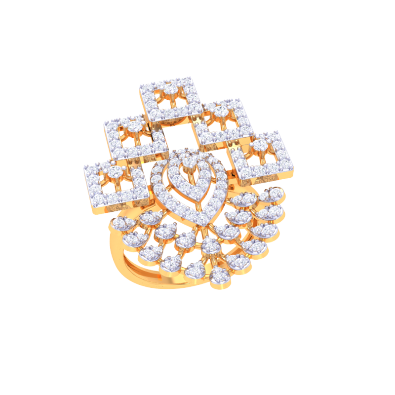 Printable 3D jewelry model of Lady diamond ring Model 3D .c4d .max .obj .3ds .fbx .stl .blend