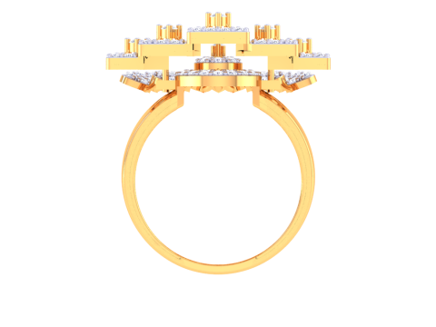 Printable 3D jewelry model of Lady diamond ring Model 3D
