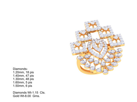 Printable 3D jewelry model of Lady diamond ring Model 3D