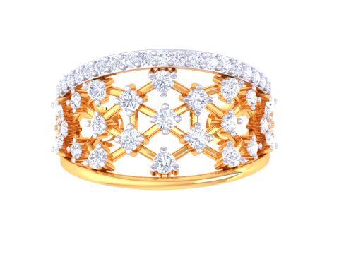 Printable 3D jewelry model of Lady diamond ring Modèle 3D