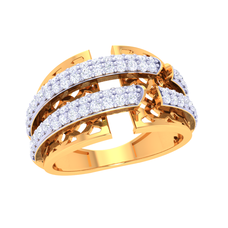 Printable 3D jewelry model of Lady diamond ring 3D Model .c4d .max .obj .3ds .fbx .stl .blend 