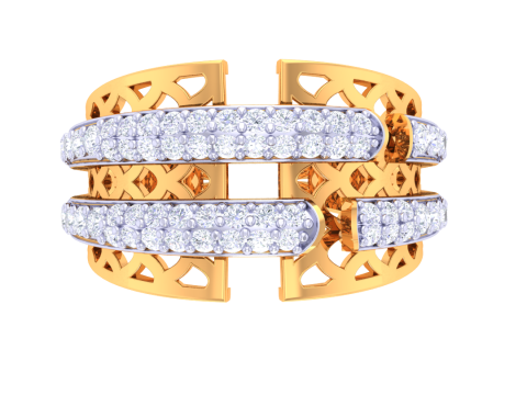 Printable 3D jewelry model of Lady diamond ring 3D Model