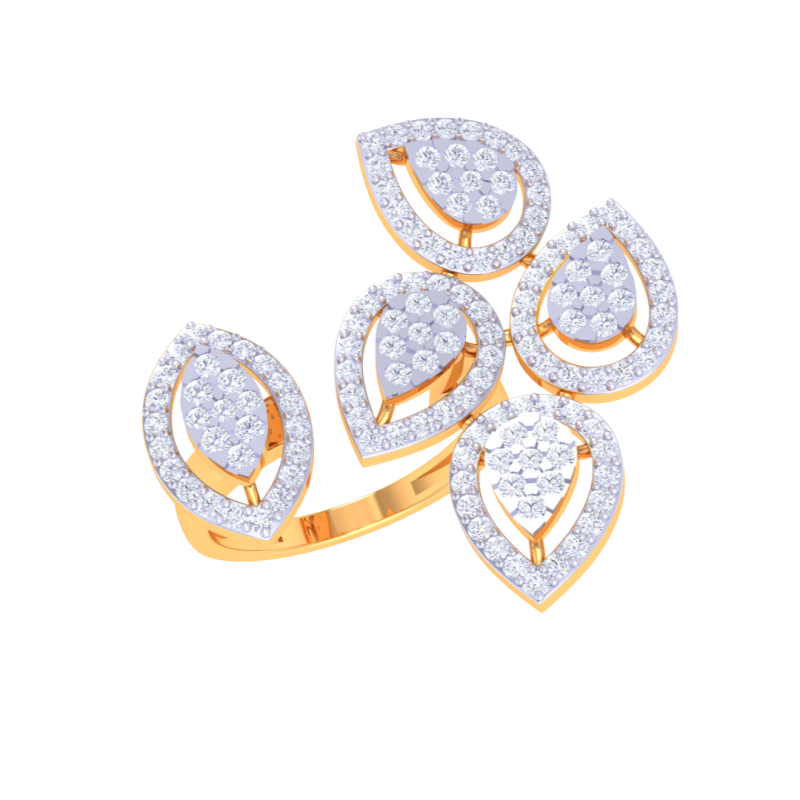 Printable 3D jewelry model of Lady diamond ring Model 3D .c4d .max .obj .3ds .fbx .stl .blend