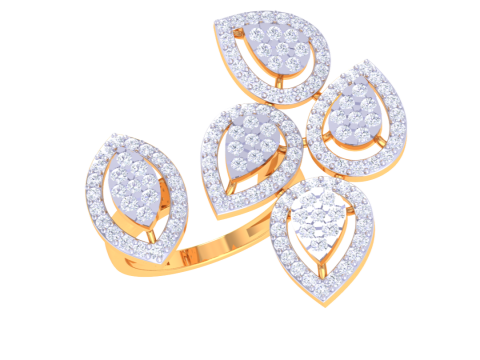 Printable 3D jewelry model of Lady diamond ring 3D Model