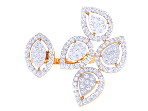 Printable 3D jewelry model of Lady diamond ring Model 3D