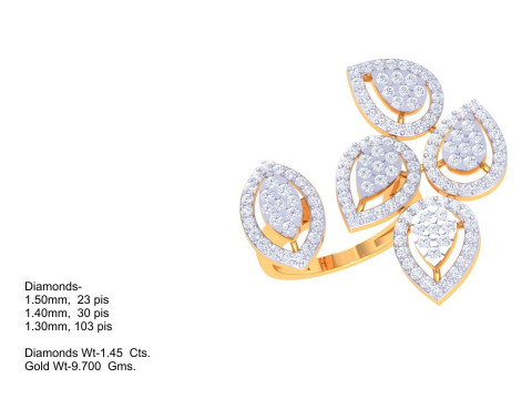 Printable 3D jewelry model of Lady diamond ring Model 3D