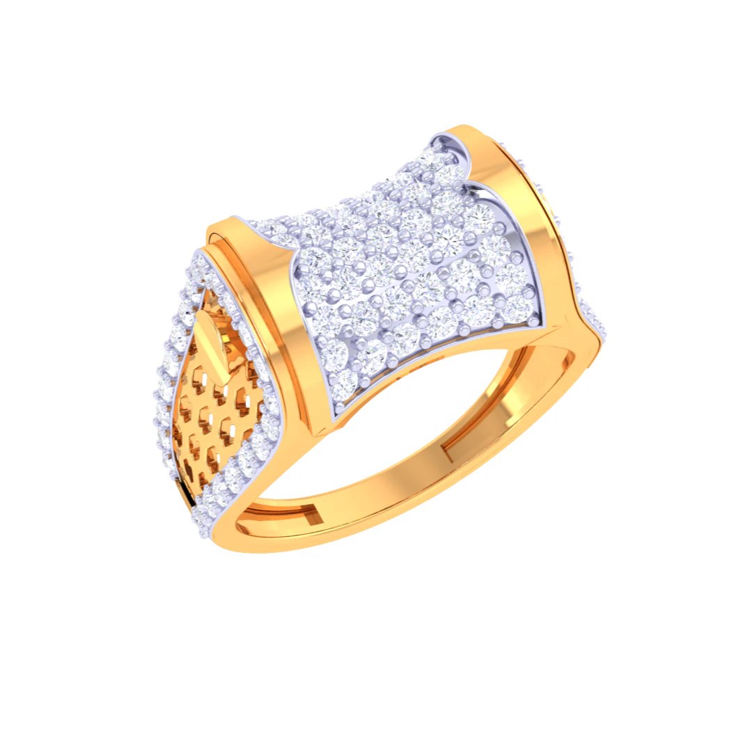 Printable 3D jewelry model of Lady diamond ring 3D Model .c4d .max .obj .3ds .fbx .stl .blend 