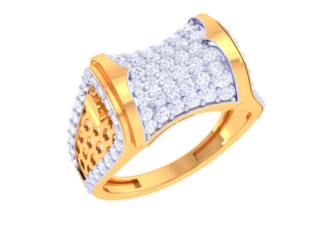 Printable 3D jewelry model of Lady diamond ring 3D Model
