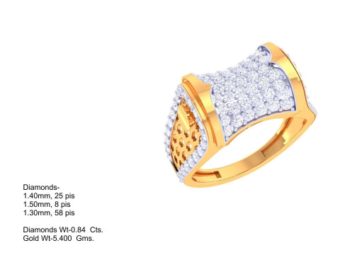 Printable 3D jewelry model of Lady diamond ring Modelo 3D