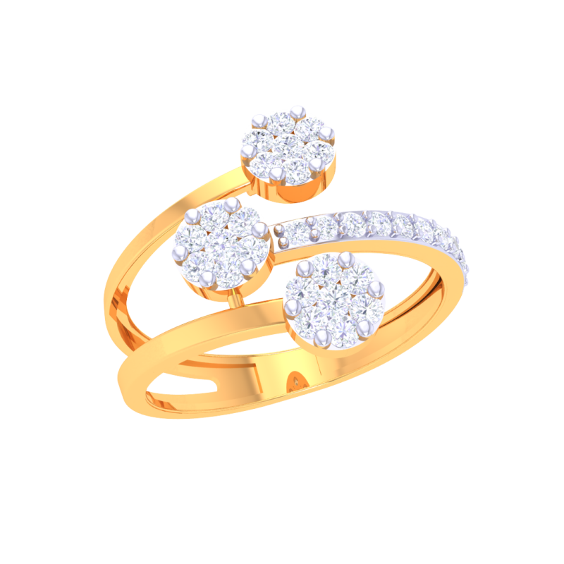 Printable 3D jewelry model of Lady diamond ring 3D Model .c4d .max .obj .3ds .fbx .stl .blend 
