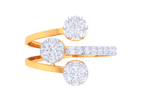 Printable 3D jewelry model of Lady diamond ring 3D Model
