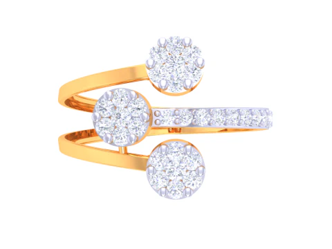 Printable 3D jewelry model of Lady diamond ring 3D Model