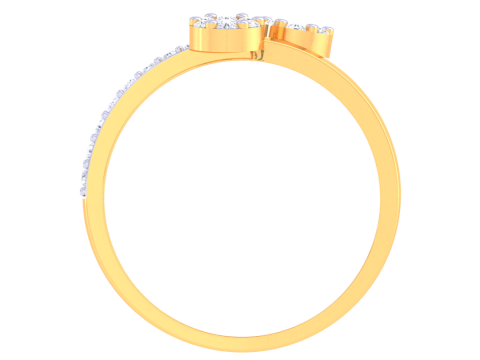 Printable 3D jewelry model of Lady diamond ring 3D Model