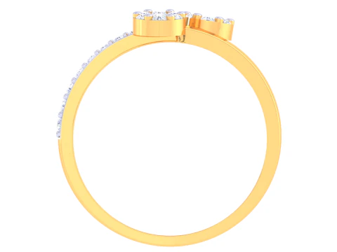 Printable 3D jewelry model of Lady diamond ring 3D Model