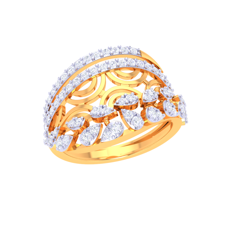 Printable 3D jewelry model of Lady diamond ring 3D 모델 .c4d .max .obj .3ds .fbx .stl .blend