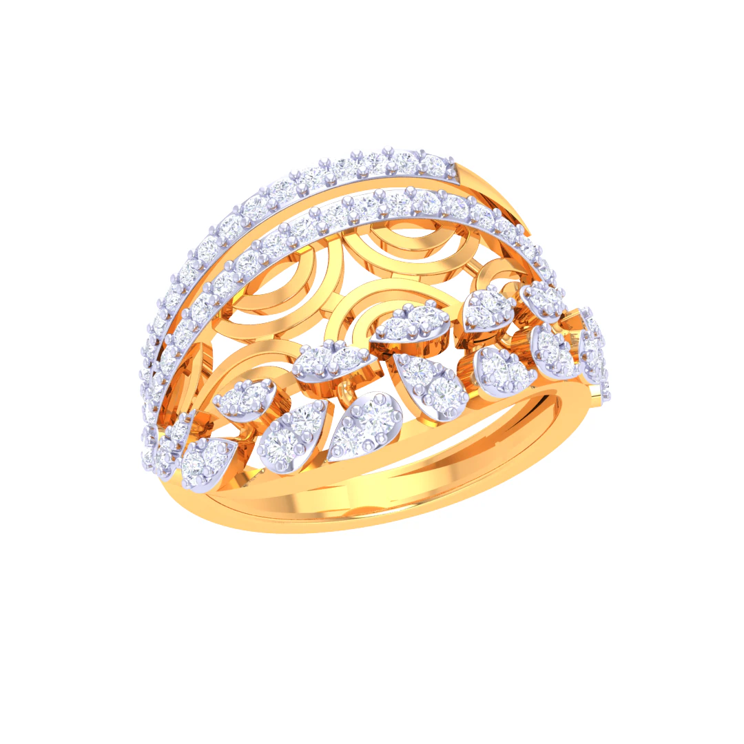 Printable 3D jewelry model of Lady diamond ring 3D Model .c4d .max .obj .3ds .fbx .stl .blend