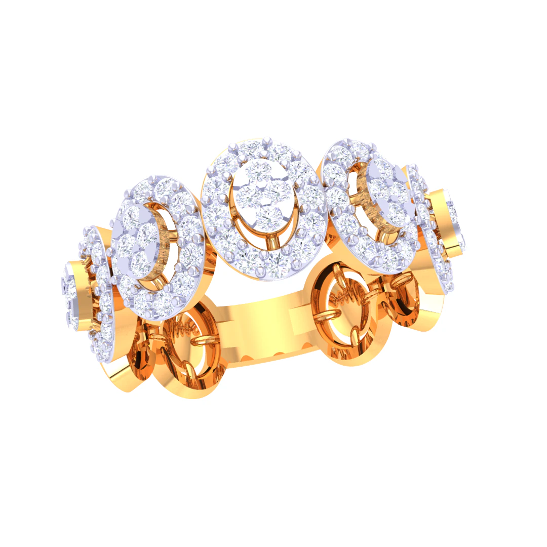 Printable 3D jewelry model of Lady diamond ring 3D Model .c4d .max .obj .3ds .fbx .stl .blend 