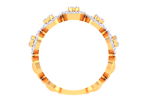 Printable 3D jewelry model of Lady diamond ring 3D मॉडल